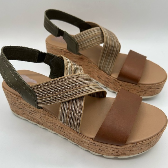 Sorel Cameron Platform Slingback Wedge Flatform Strappy Sandals Womens SIZE 10 - Picture 9 of 13